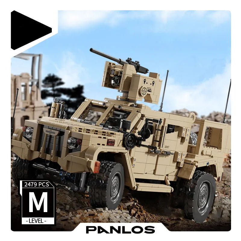 Building Blocks Tech Military MOC JLTV Armored Vehicle Bricks Toy - 3
