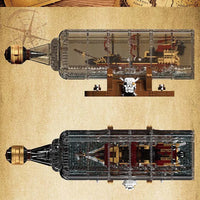 Thumbnail for Building Blocks Art Queen Anne’s Revenge Drifting Bottle Ship Bricks Toy - 5