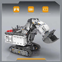 Thumbnail for Building Blocks Tech MOC Liebherr R9800 Excavator Bricks Toy - 6