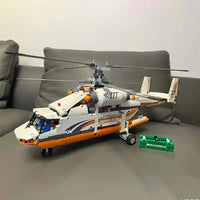 Thumbnail for Building Blocks Technic MOC Heavy Lift Helicopter Bricks Toy - 4