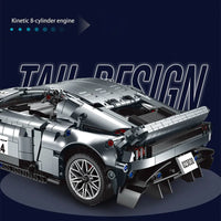 Thumbnail for Building Blocks Tech MOC Aston Martin Victor Sports Car Bricks Toy - 7