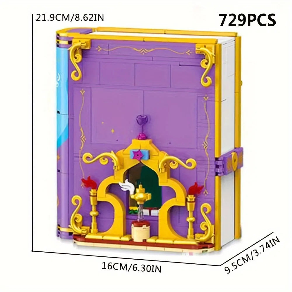 Building Blocks Creator Expert Aladdin Magic Lamp 3D Book Bricks Toy - 5
