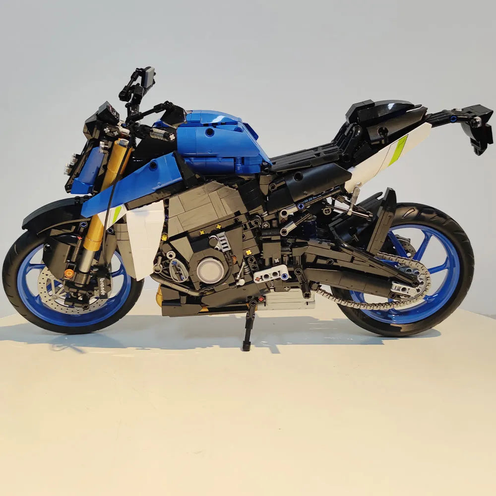 Building Blocks Tech MOC Suzuki GSX S1000 Motorcycle Bricks Toy - 1