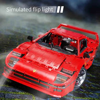 Thumbnail for Building Blocks Technic MOC Ferrari F40 Racing Sports Car Bricks Toy - 5