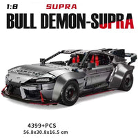 Thumbnail for Building Blocks Technic MOC Toyota Supra Racing Sports Car Bricks Toy - 6