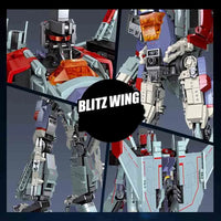 Thumbnail for Building Blocks Super Hero Blitz Wing Mecha Robot Warrior Bricks Toy - 5