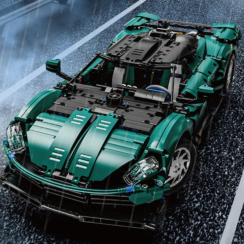 Building Blocks Tech MOC Aston Martin Super Sports Car Bricks Toy - 6