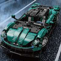 Thumbnail for Building Blocks Tech MOC Aston Martin Super Sports Car Bricks Toy - 6