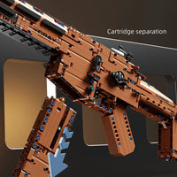 Thumbnail for Building Blocks Military MOC Scar Assault Rifle Weapon Bricks Toy - 5