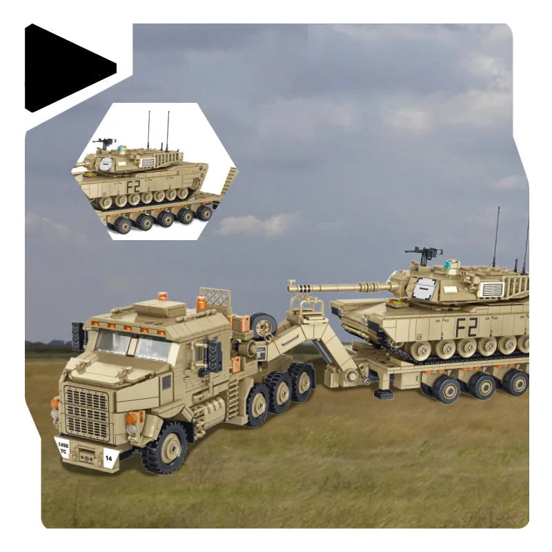 Building Blocks Military Tech MOC M1070 Armored Vehicle Bricks Toy - 6