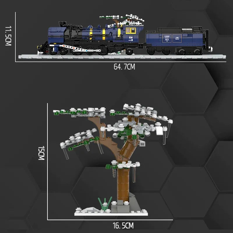 Building Blocks Tech Motorized Oriental Express Simulation Train Bricks Toy - 6