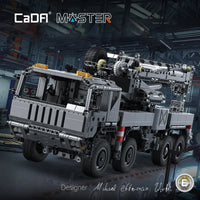 Thumbnail for Building Blocks Tech Motorized Military Rescue Vehicle Crane Truck Bricks Toy - 8