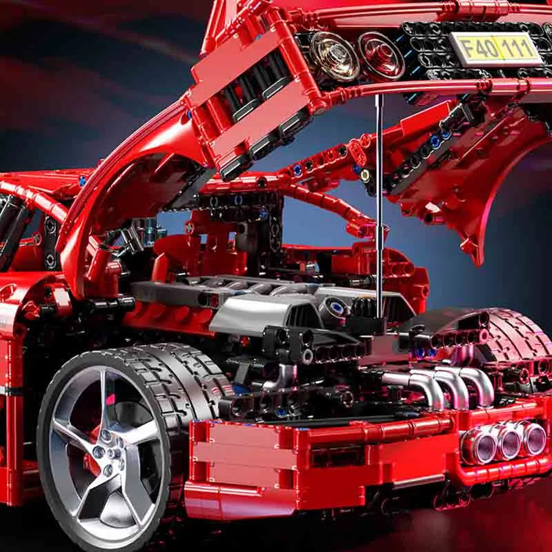 Building Blocks Technic MOC Ferrari F40 Racing Sports Car Bricks Toy - 6