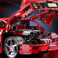 Thumbnail for Building Blocks Technic MOC Ferrari F40 Racing Sports Car Bricks Toy - 6