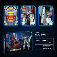 Thumbnail for Building Blocks Super Hero Blitz Wing Mecha Robot Warrior Bricks Toy - 7