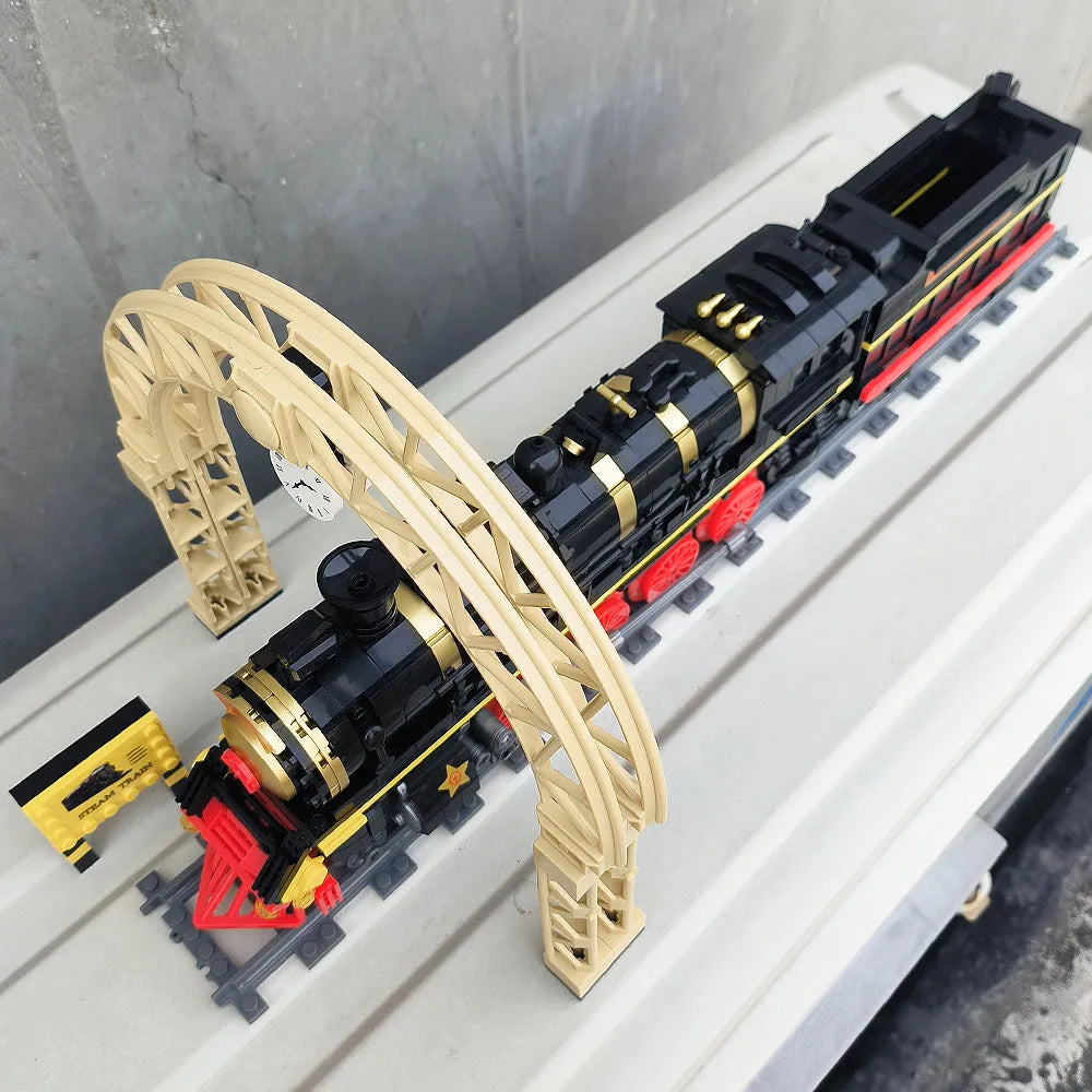 Building Blocks Tech MOC Leader Simulation City Train Bricks Toy - 13