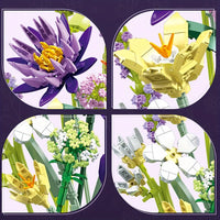 Thumbnail for Building Blocks Creator Expert Ideas Tropical Flower Bouquet Bricks Toy - 7