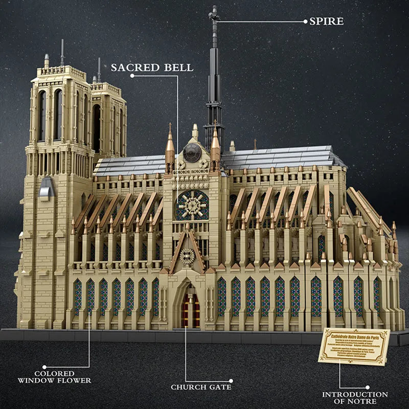 Building Blocks Creator Expert Cathedral Of Notre Dame Bricks Toy - 4
