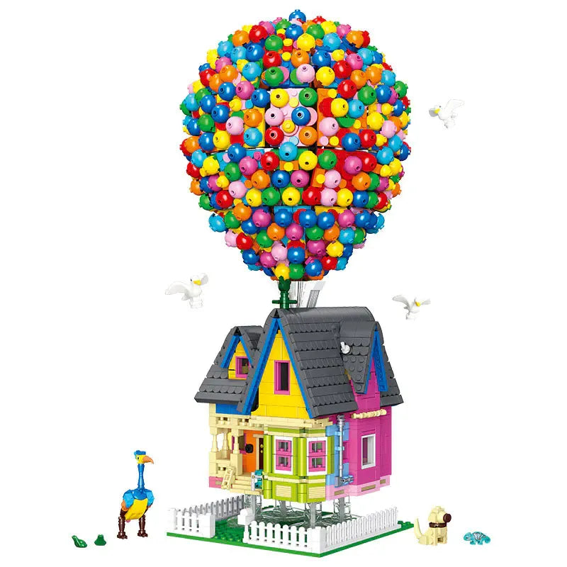 Building Blocks Expert Creator MOC Balloon Up House Bricks Toy - 1