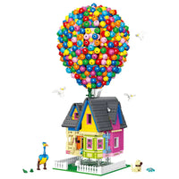 Thumbnail for Building Blocks Expert Creator MOC Balloon Up House Bricks Toy - 1