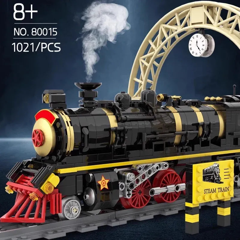 Building Blocks Tech MOC Leader Simulation City Train Bricks Toy - 2