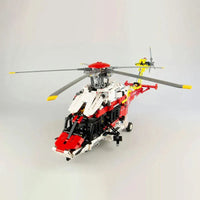 Thumbnail for Building Blocks Motorized Airbus H175 Rescue Helicopter Bricks MOC Toy - 8