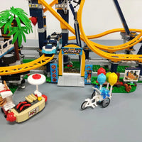 Thumbnail for Building Blocks Block City Creator Loop Roller Coaster Bricks Toys - 15