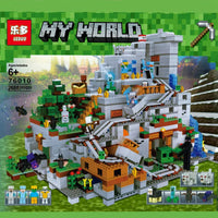 Thumbnail for Building Blocks Minecraft MOC My World The Mountain Cave 76010 Bricks Toy - 2