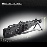 Thumbnail for Building Blocks MOC Motorized Burst Light Machine Gun Bricks Toy 15003 - 5