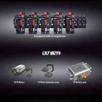 Thumbnail for Building Blocks MOC Motorized Burst Light Machine Gun Bricks Toy 15003 - 4