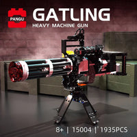 Thumbnail for Building Blocks MOC Motorized Gatling Heavy Machine Gun Bricks Toy 15004 - 3