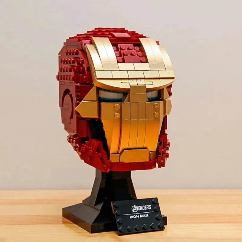 iron man helmet bust Super Hero MOC Iron Man Bust Building Blocks Toy