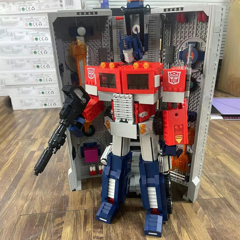 Building Blocks MOC Transformers Optimus Prime Combined Carriage Truck Bricks Toy - 5