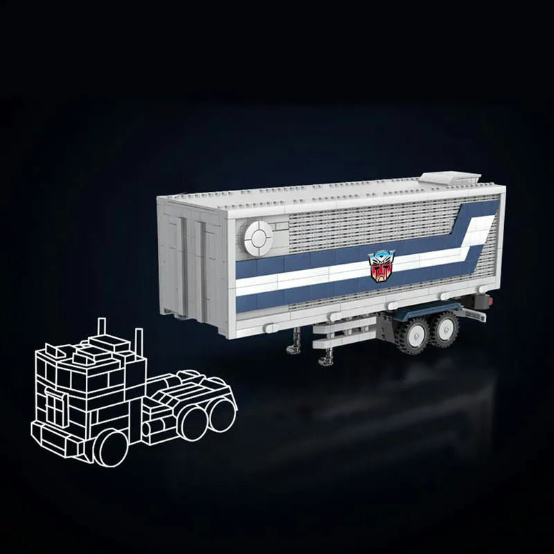 Building Blocks MOC Transformers Optimus Prime Combined Carriage Truck Bricks Toy - 17