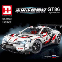 Thumbnail for Building Blocks Tech MOC Toyota GT86 Classic Sports Car Bricks Toy 23002 - 2