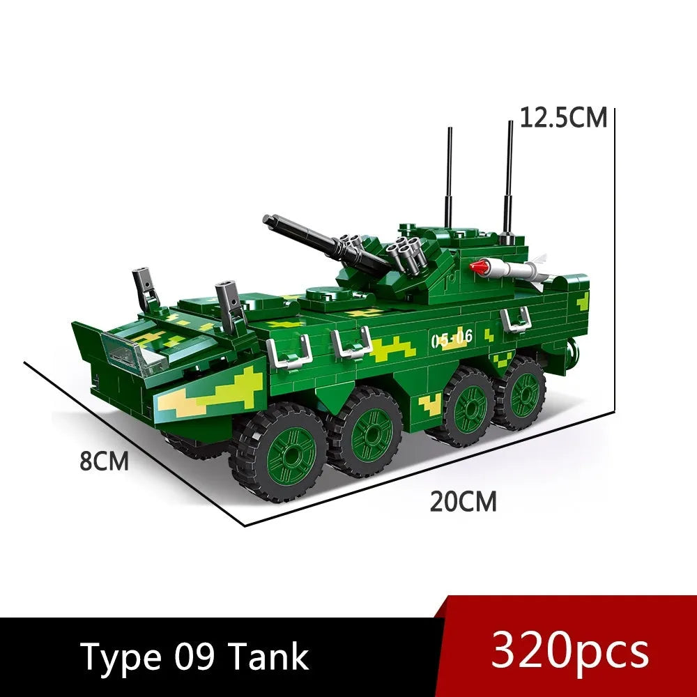 Building Blocks Military Type 09 Armored Infantry Fighting Vehicle Bricks Toy - 1