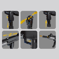 Thumbnail for Building Blocks Tech Weapon MOC UZI Sub Machine Gun Bricks Toy - 7