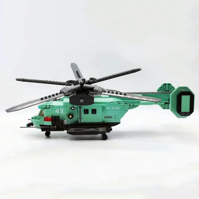 Building Blocks Technical MOC Twin - Rotor Helicopter Bricks Toy 58008 - 11