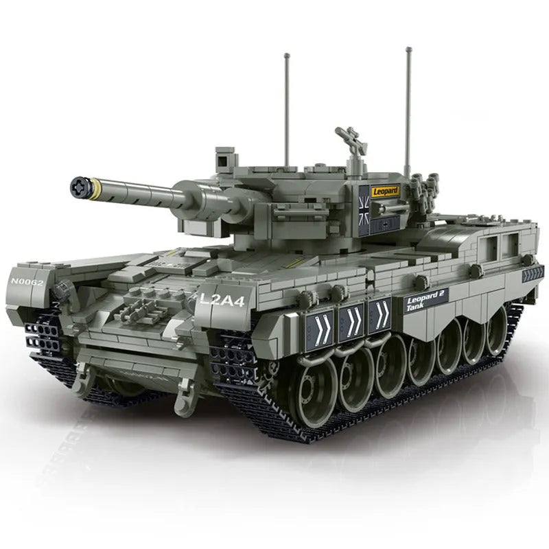 MOC Military WW2 Leopard 2A4 Building Blocks Toy