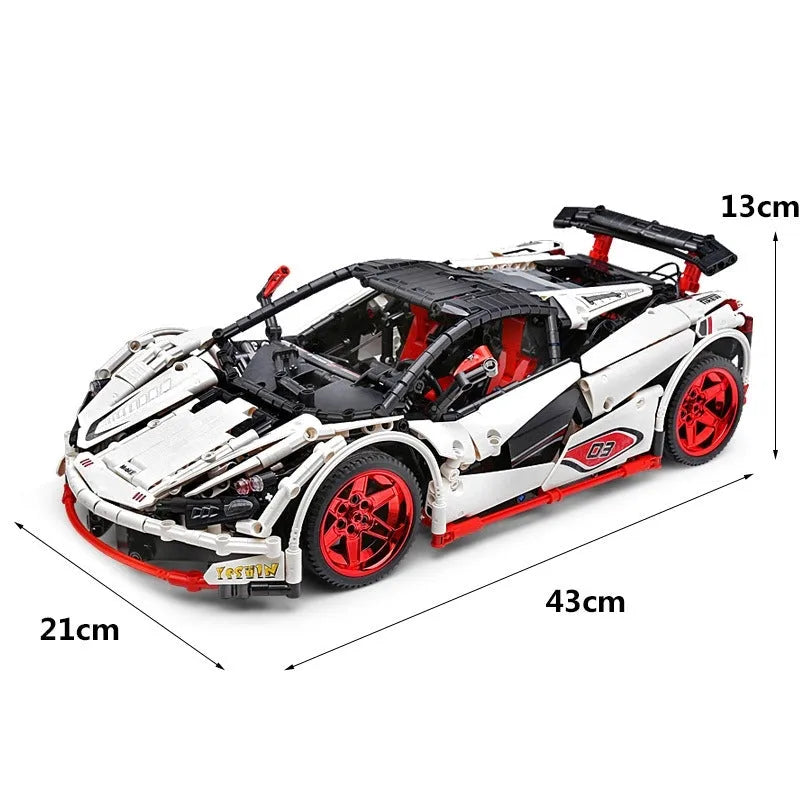 Motorized RC Icarus Supercar Racing Car Building Blocks