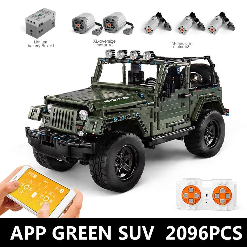 MOC 13124 RC APP 4WD Adventure SUV Car Bricks Toy