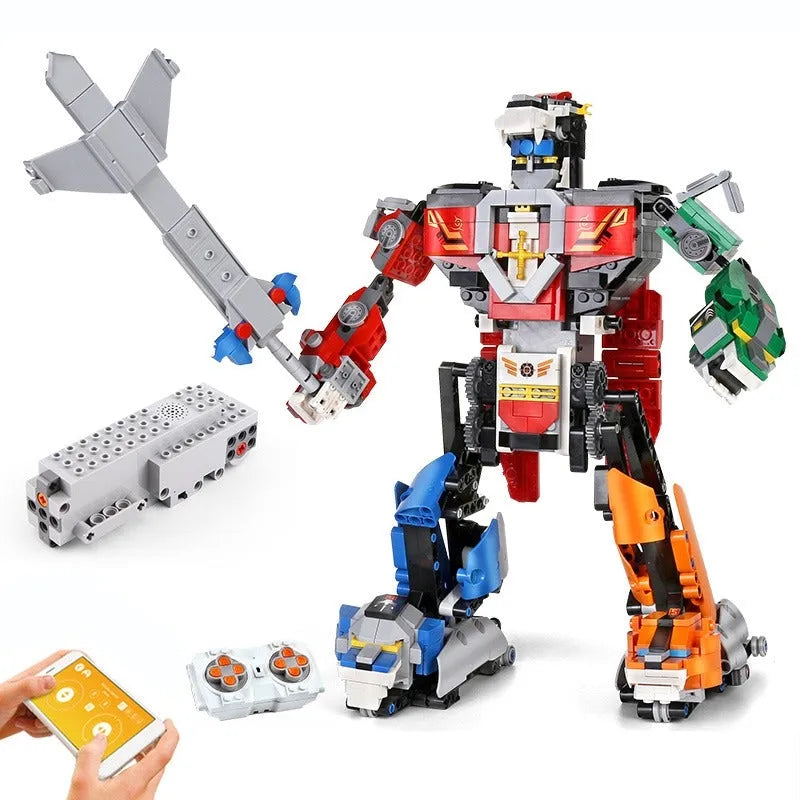 afhængige Bugt Lære udenad MOC Tech RC Motorized Transformer Beast Robot Bricks Toy