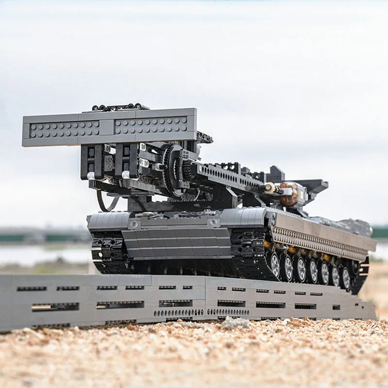 Building Blocks Tech RC Motorized Armored Bridge Layer Structure Car Bricks Toy - 17