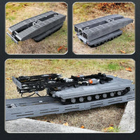 Thumbnail for Building Blocks Tech RC Motorized Armored Bridge Layer Structure Car Bricks Toy - 14
