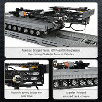 Thumbnail for Building Blocks Tech RC Motorized Armored Bridge Layer Structure Car Bricks Toy - 10