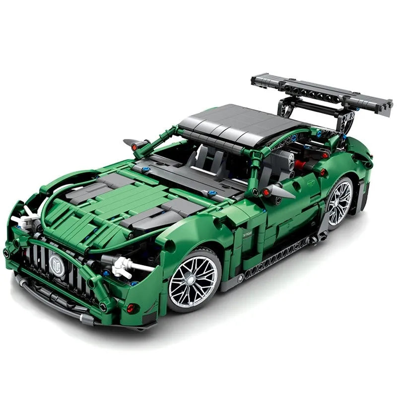 Løse ting Knop MOC 88302 Ares Green Racing Sports Car Bricks Toys