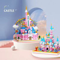 Thumbnail for Building Blocks MOC Experts Girls Pink Princess Castle MINI Bricks Toy 92031 - 2