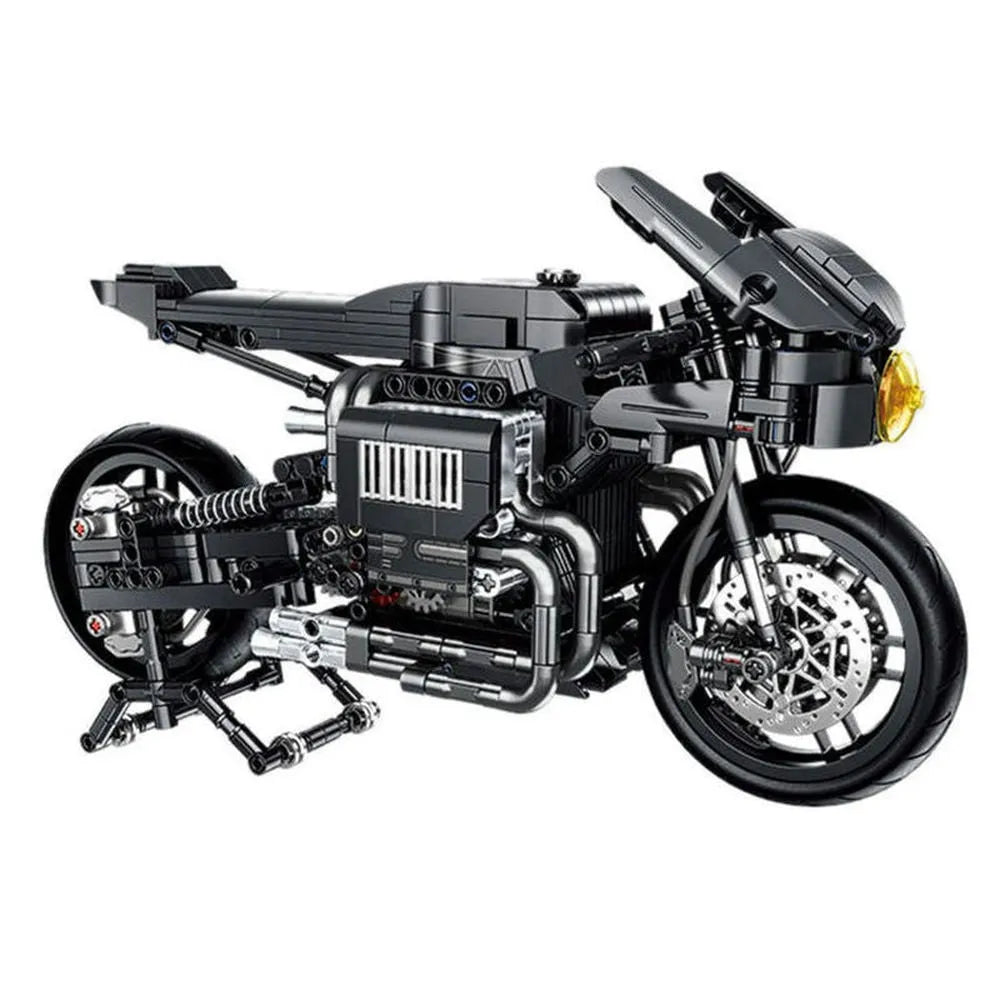 Building Blocks High Tech MOC Classic City Motorcycle Bricks Toy - 2