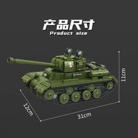 Thumbnail for Building Blocks Military Motorized RC STALIN II JS - 2 Heavy Battle Tank Bricks Toy - 3