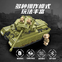 Thumbnail for Building Blocks Military RC Motorized Centurion Main Battle Tank Bricks Toy - 2